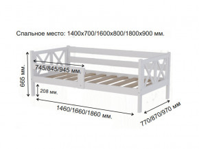 Кровать софа Аист-3 Классика белый 1400х700 мм в Южноуральске - yuzhnouralsk.mebel74.com | фото 2