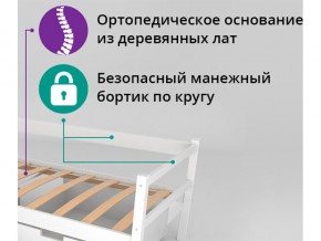 Кровать-тахта Svogen с бортиком мятно-белый в Южноуральске - yuzhnouralsk.mebel74.com | фото 2