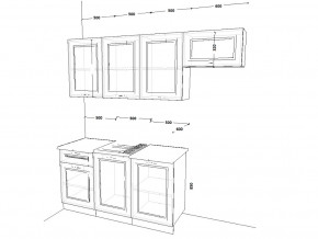 Кухонный гарнитур 13 Белый Вегас 2100 мм в Южноуральске - yuzhnouralsk.mebel74.com | фото 2