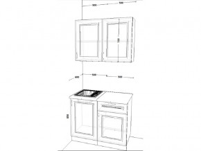 Кухонный гарнитур 16 Белый Вегас 1000 мм в Южноуральске - yuzhnouralsk.mebel74.com | фото 2