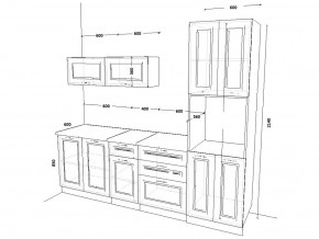 Кухонный гарнитур 3 Белый Вегас 2400 мм в Южноуральске - yuzhnouralsk.mebel74.com | фото 2