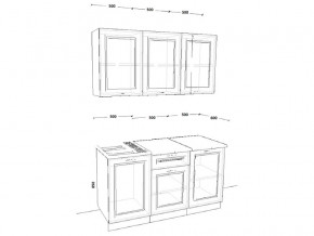 Кухонный гарнитур 4 Белый Вегас 1500 мм в Южноуральске - yuzhnouralsk.mebel74.com | фото 2