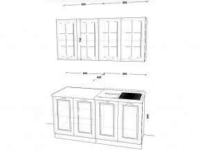 Кухонный гарнитур 6 Белый Вегас 1600 мм в Южноуральске - yuzhnouralsk.mebel74.com | фото 2