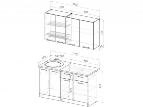 Кухонный гарнитур Антика медиум 2 1400 мм в Южноуральске - yuzhnouralsk.mebel74.com | фото 6