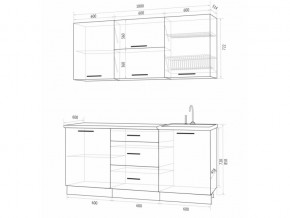 Кухонный гарнитур Флоренс Грин 1800 в Южноуральске - yuzhnouralsk.mebel74.com | фото 3