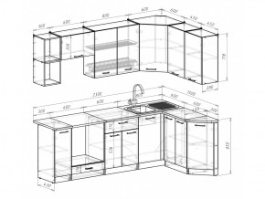 Кухонный гарнитур Лариса прайм 5 2300х1500 мм в Южноуральске - yuzhnouralsk.mebel74.com | фото 6