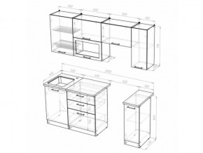 Кухонный гарнитур Лоретта ультра 2000 мм в Южноуральске - yuzhnouralsk.mebel74.com | фото 6