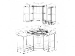 Кухонный гарнитур Лира литл 1500х1200 мм в Южноуральске - yuzhnouralsk.mebel74.com | фото 4