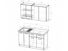 Кухонный гарнитур Ольга медиум 2 1400 мм в Южноуральске - yuzhnouralsk.mebel74.com | фото 5