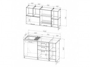 Кухонный гарнитур Ольга медиум 3 1400 мм в Южноуральске - yuzhnouralsk.mebel74.com | фото 6