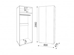 М01 (ручка брусок) Шкаф (2 двери) штанга в Южноуральске - yuzhnouralsk.mebel74.com | фото