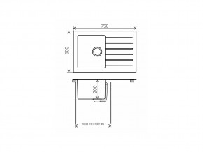 Мойка комбинированная Tolero twist TTS-760 Серый металлик 001 в Южноуральске - yuzhnouralsk.mebel74.com | фото 2