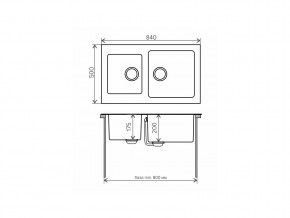 Мойка комбинированная Tolero twist TTS-840 Белый 923 в Южноуральске - yuzhnouralsk.mebel74.com | фото 2