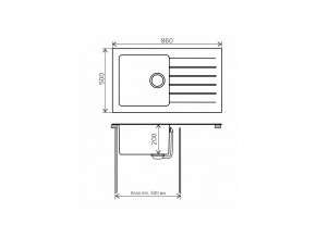 Мойка комбинированная Tolero twist TTS-860 Серый металлик 001 в Южноуральске - yuzhnouralsk.mebel74.com | фото 2