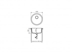 Мойка кварцевая Tolero R-104 Темно-бежевый 823 в Южноуральске - yuzhnouralsk.mebel74.com | фото 2