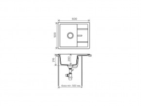 Мойка кварцевая Tolero R-107 Бежевый 101 в Южноуральске - yuzhnouralsk.mebel74.com | фото 2