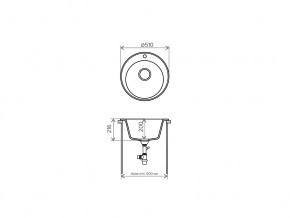 Мойка кварцевая Tolero R-108 Темно-бежевый 823 в Южноуральске - yuzhnouralsk.mebel74.com | фото 2