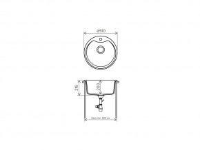 Мойка кварцевая Tolero R-108E Темно-бежевый 823 в Южноуральске - yuzhnouralsk.mebel74.com | фото 2