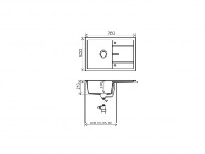 Мойка кварцевая Tolero R-112 Темно-бежевый 823 в Южноуральске - yuzhnouralsk.mebel74.com | фото 2