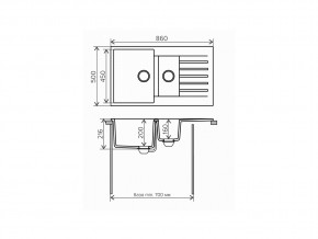 Мойка кварцевая Tolero R-118 Бежевый 101 в Южноуральске - yuzhnouralsk.mebel74.com | фото 2