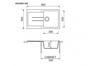 Мойка Longran Amanda AMG 860.500 в Южноуральске - yuzhnouralsk.mebel74.com | фото 2