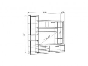 Мини-стенка Макси дуб сонома/белое дерево в Южноуральске - yuzhnouralsk.mebel74.com | фото 2