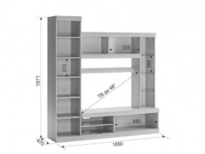 Мини-стенка Макси дуб сонома/белое дерево в Южноуральске - yuzhnouralsk.mebel74.com | фото 4