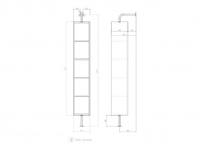 Пенал Grani 300 поворотный дуб сонома в Южноуральске - yuzhnouralsk.mebel74.com | фото 2