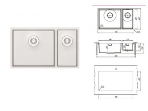 Подстольная мойка Оптима-HM 460/220.400.20.10 в Южноуральске - yuzhnouralsk.mebel74.com | фото 2