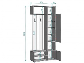 Прихожая с зеркалом V1_M в Южноуральске - yuzhnouralsk.mebel74.com | фото 3