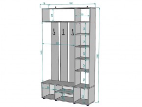 Прихожая с зеркалом V19_M в Южноуральске - yuzhnouralsk.mebel74.com | фото 3