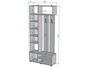 Прихожая с зеркалом V25_M в Южноуральске - yuzhnouralsk.mebel74.com | фото 3