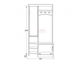 Прихожая Саша 13 ясень анкор в Южноуральске - yuzhnouralsk.mebel74.com | фото 2