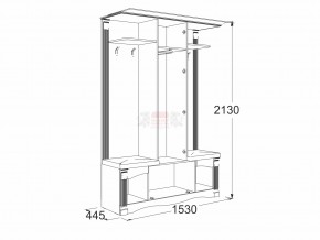 Прихожая Саша 17 в Южноуральске - yuzhnouralsk.mebel74.com | фото 2