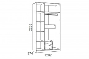 Шкаф комбинированный Фанк НМ 013.08-01 М1 в Южноуральске - yuzhnouralsk.mebel74.com | фото 3