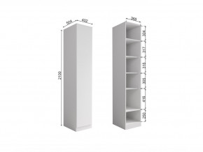 Шкаф-пенал Мори МШ 400.1 белый в Южноуральске - yuzhnouralsk.mebel74.com | фото 2