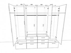 Шкаф распашной 2400А Антрацит в Южноуральске - yuzhnouralsk.mebel74.com | фото 2