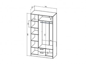 Шкаф трехстворчатый Коста-Рика в Южноуральске - yuzhnouralsk.mebel74.com | фото 2