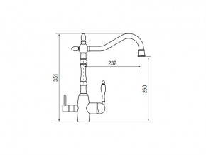 Смеситель Classic LM2193 Bronze в Южноуральске - yuzhnouralsk.mebel74.com | фото 2