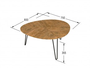 Стол журнальный Эйтон 330 Дуб американский в Южноуральске - yuzhnouralsk.mebel74.com | фото 2