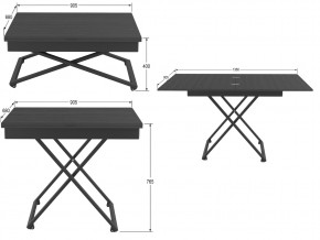 Стол универсальный трансформируемый Генри лес черный в Южноуральске - yuzhnouralsk.mebel74.com | фото 2