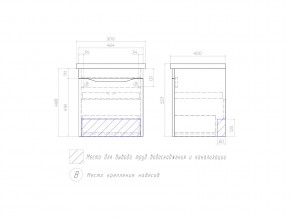 Тумба Grani 500-0-1 Фостер подвесная в Южноуральске - yuzhnouralsk.mebel74.com | фото 2