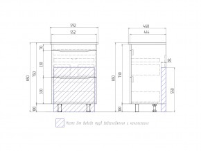 Тумба Grani 600-0-2 Элина белый в Южноуральске - yuzhnouralsk.mebel74.com | фото 2