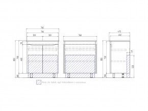 Тумба Grani 750-2-0 Элина в Южноуральске - yuzhnouralsk.mebel74.com | фото 4