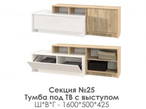 Тумба под ТВ с выступом Эдем-1 секция №25 в Южноуральске - yuzhnouralsk.mebel74.com | фото 2