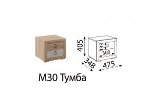 Тумба прикроватная Глэдис М30 Дуб золото в Южноуральске - yuzhnouralsk.mebel74.com | фото 2