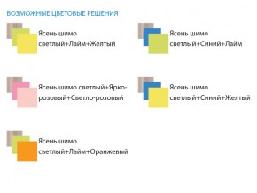 Уголок школьника Юниор 4.1 лайм/оранжевый в Южноуральске - yuzhnouralsk.mebel74.com | фото 3