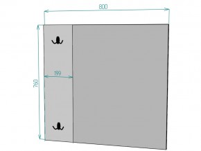 Зеркало Лофт Z10 ширина 800 в Южноуральске - yuzhnouralsk.mebel74.com | фото 2